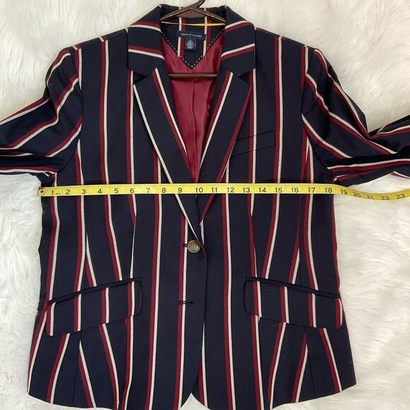 NWT Tommy Hilfiger blue stripe 2 buttons blazer 12 - Picture 14 of 14